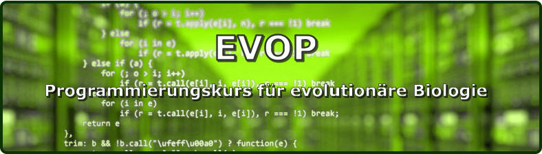EVOP Programmierungskurs für evolutionäre Biologie